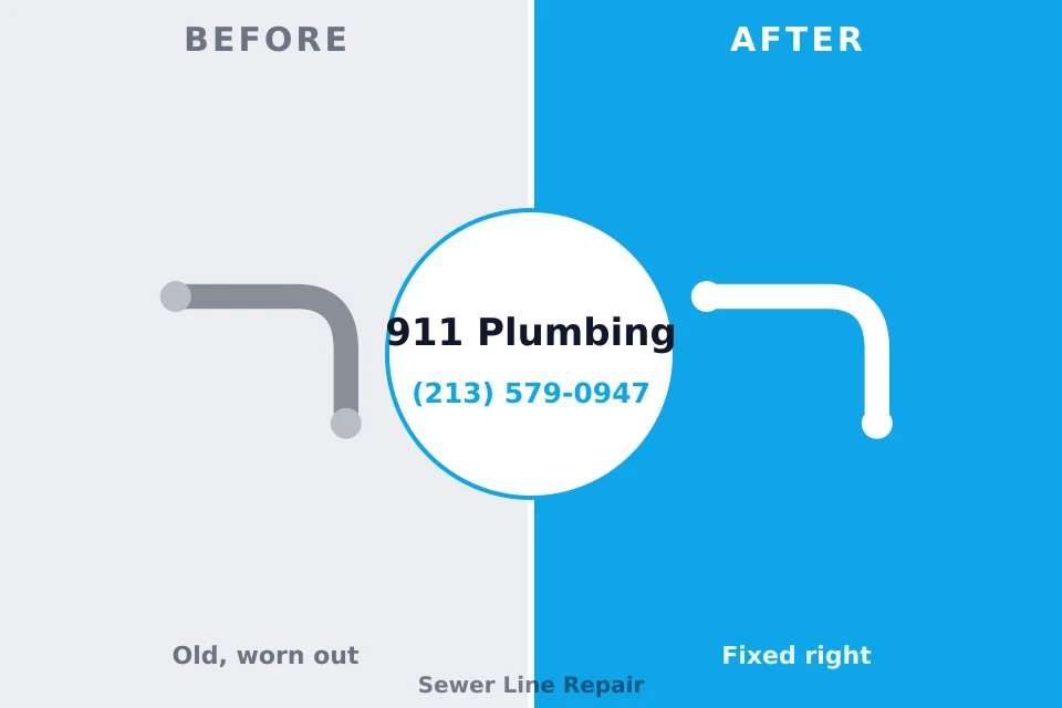 Before and after: plumbing repair Winslow, AZ